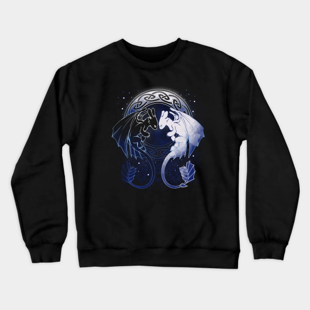 Two Dragons Crewneck Sweatshirt by xMorfina